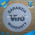 Anti-fake brand protection Cheap adhesive vinyl very brittle destructible labels